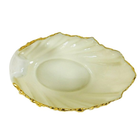 Lenox Acanthus Leaf Small Serving Bowl with Gold Rim - Picture 4 of 6